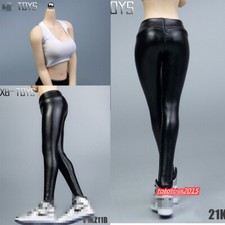 1/6 Tight Elastic Leather Pants Clothes For 12" Female PH TBL Figure Body Toys 