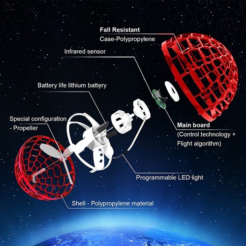 Flying Orb Flynova Pro Hover Ball Fliegender Ball LED Spinner Ball Spielzeug DHL - Bild 2 von 15