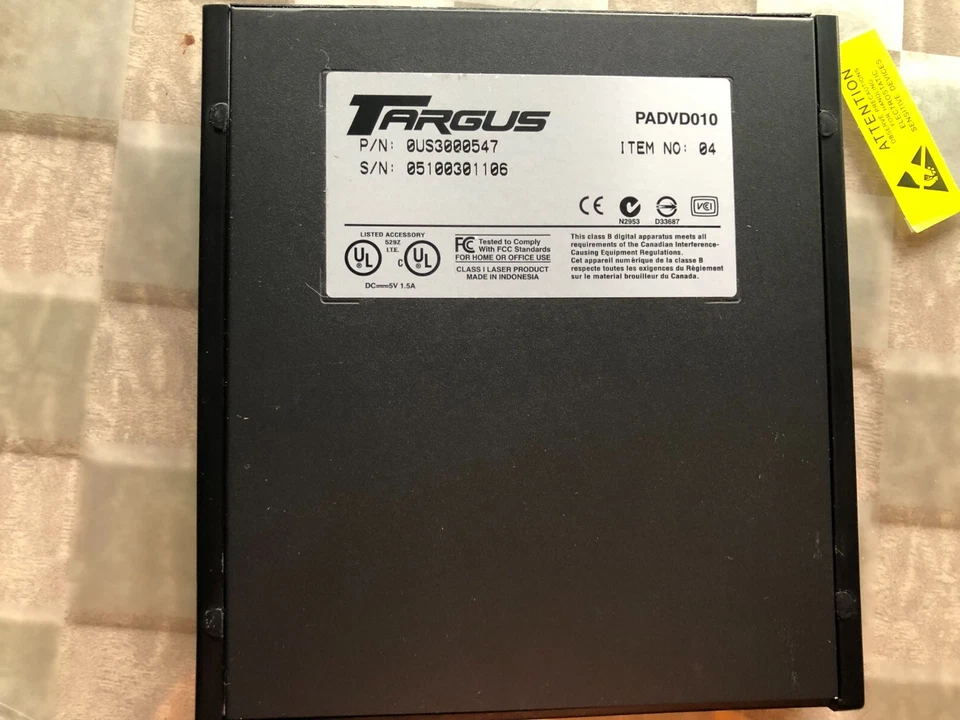 Targus External USB DVD/CD for Mac/PC, Dell Inspiron 13z Laptop - Image 2 of 3