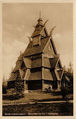 CPA AK NORWAY Norsk Folkemuseum - Stavkirke fra Gol i Hallingdal ...