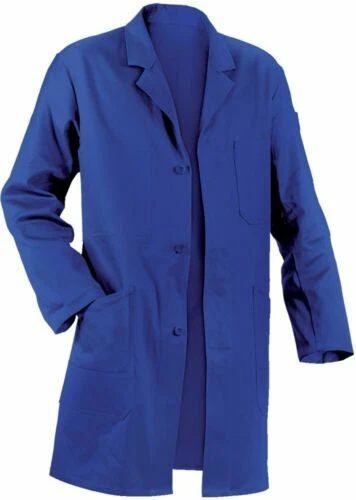 Blaue Kittel-Schutzanzüge