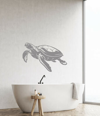 Vinyl Wall Decal Ocean Sea Turtle Animal Maritime Beach Style Stickers ...