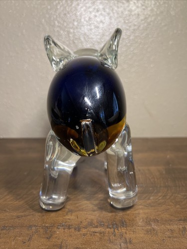 Art Glass Beautiful Elephant Brown Gold Clear Murano Very Heavy - Picture 2 of 6