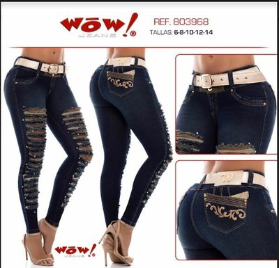 WOW JEANS COLOMBIANOS AUTHENTIC COLOMBIAN PUSH UP JEANS LEVANTA COLA BUTT  LIFT | eBay