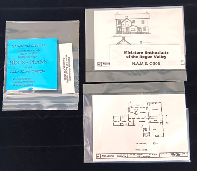 Miniature Dollhouse Plans: Lake Shore Cottage & Willows Farm Museum House Plans