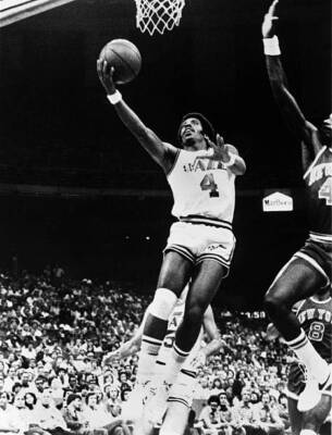 Fred Boyd Of The New Orleans Jazz Shoots Old Basketball Photo