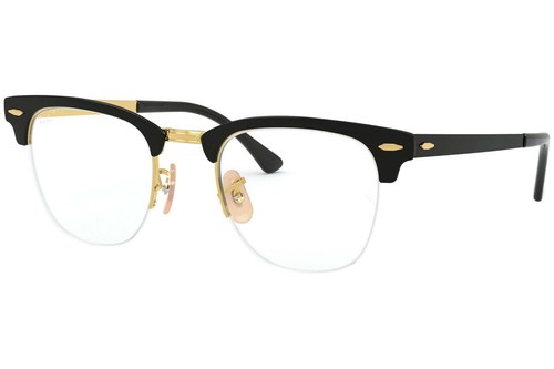 Ray Ban Eyeglasses Clubmaster Metal Rx3716vm 50 Black Gold Frame Ebay