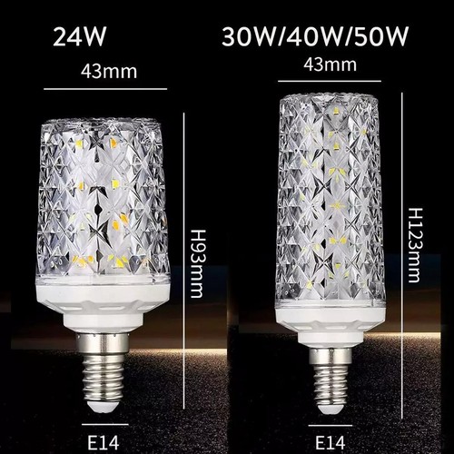 E14 E27 Led Corn Bulb 24W 30W 40W 50W Lighting Room Light Bulbs Warm Lamp Home - Picture 11 of 11