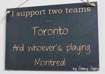 Toronto v Montreal Canadiens Hockey Sign - Maple Leafs v ...