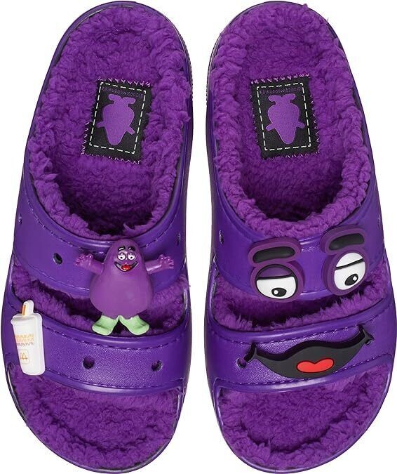 Crocs McDonalds Grimace Cozzzy Sandal Mens Size 5 Womens Size 7