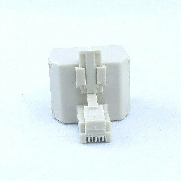 Phone Line 1 to 2 Dual Splitter Wall Jack Converter for ADSL DSL Fax