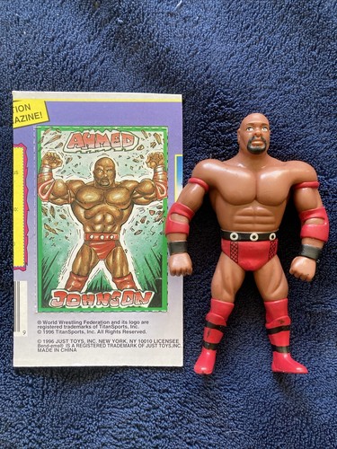 Ahmed Johnson Bend-Ems Figure 1996 WWF Just Toys V...