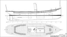 CATHARINA. Dampfpinasse. Modellbauplan M1:10