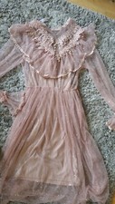 Party Midi Dress Size 8 Dust Pink New