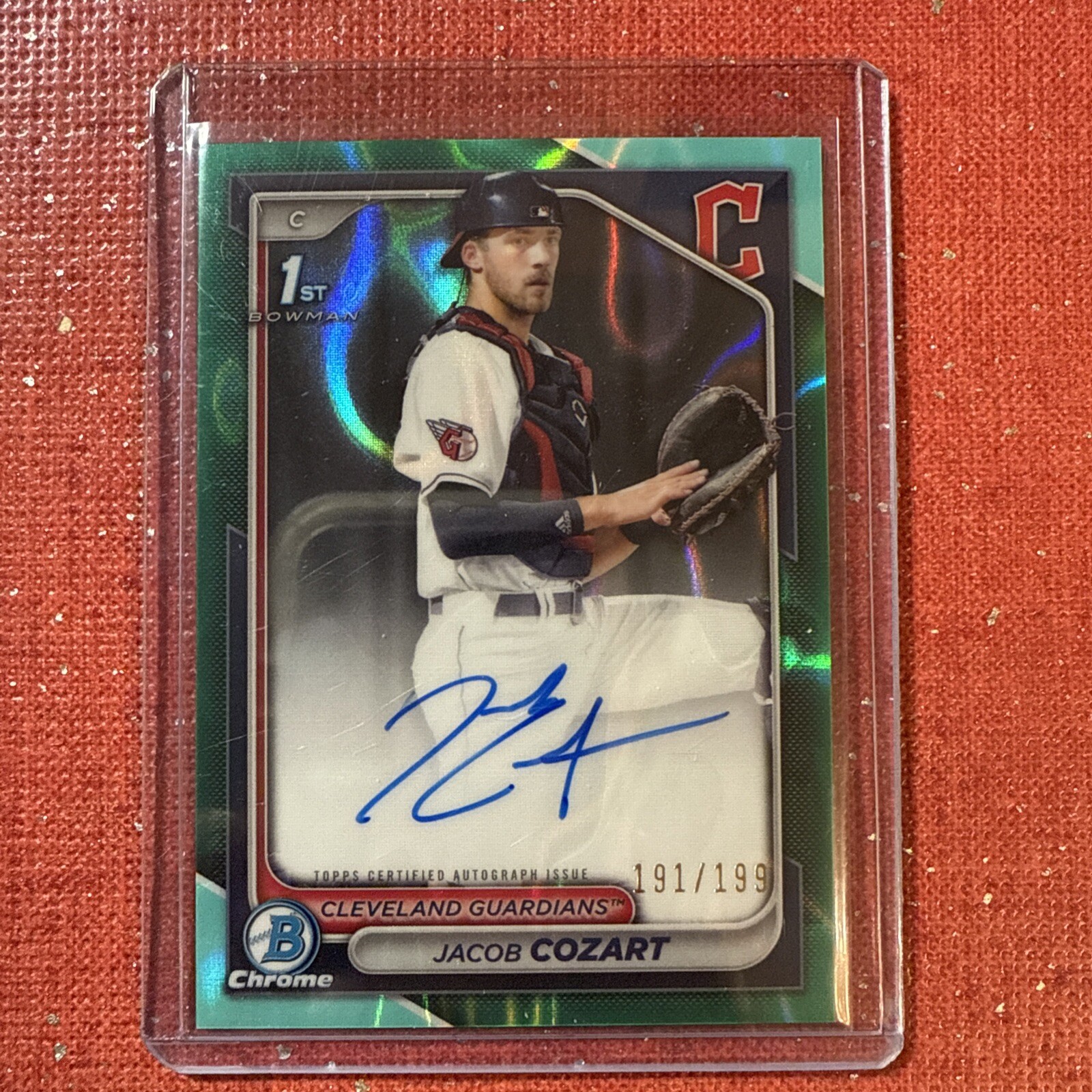 2024 Bowman Chrome Draft 1st Jacob Cozart  Aqua Lava Auto /199 Guardians