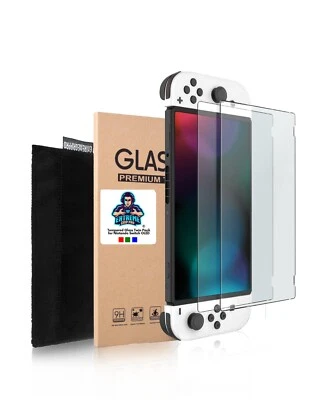 EXTREMEGRIPPRO Tempered Glass Screen Protector (2 PACK) & Dock Sock For Nintendo Switch OLED