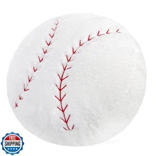 Wepop 18in Fluffy Baseball Pillow, Soft Baseball Pillows, Sports 
