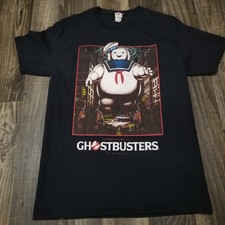 Black Ghostbusters Movie Promo Retro T Shirt Adult Mens Medium Stay Puff