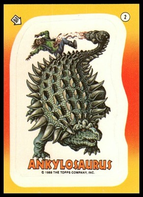 1988 Topps Dinosaurs Attack! #2 Ankylosaurus Stickers