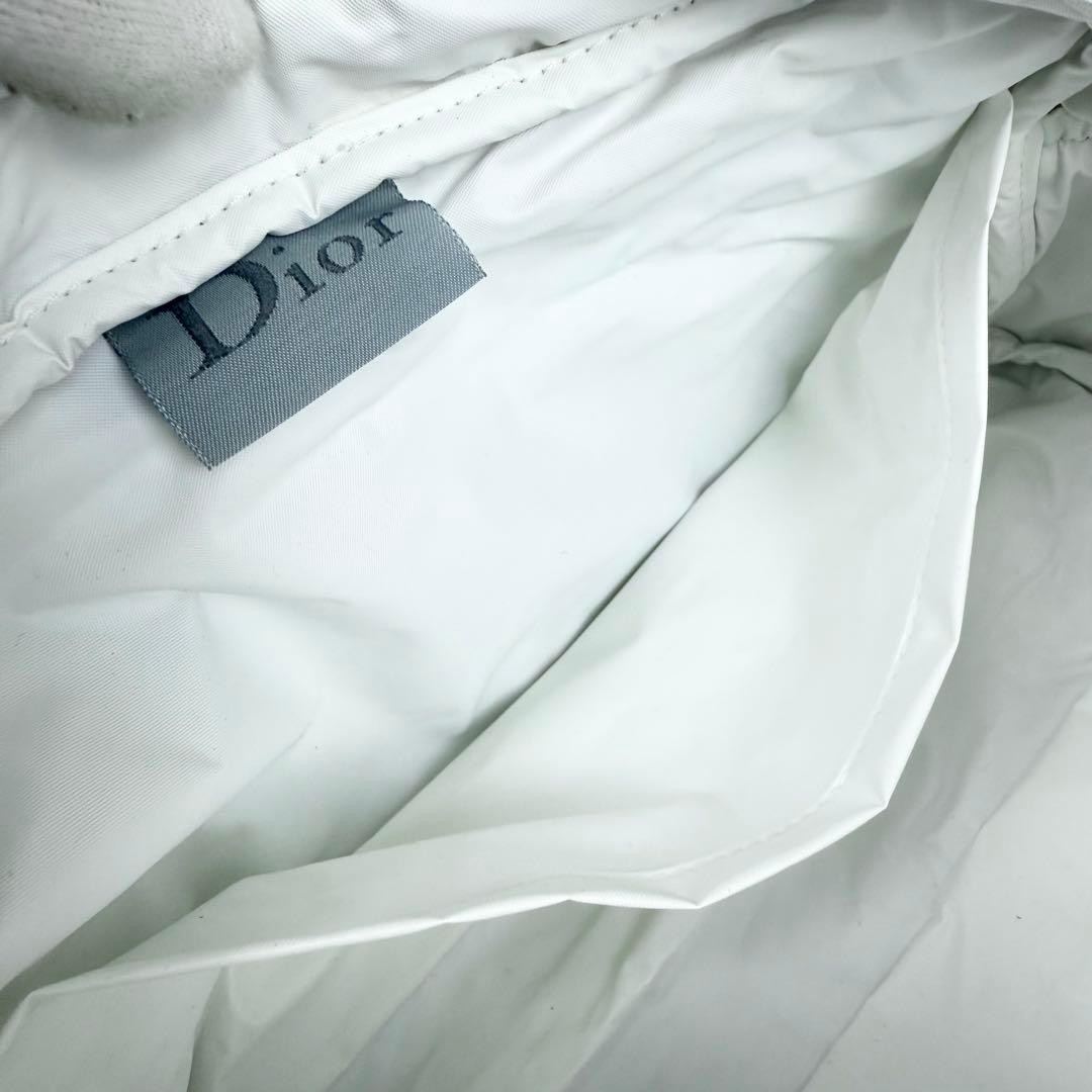 Christian Dior Mini Boston Bag Cotton White Blue Trotter Terry Women's Authentic thumbnail 8