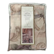 Croscill Cassis Ascot Valance Amethyst Plum Purple Scroll 40x25 Tassel NEW Vtg