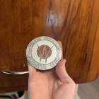 Vintage Metal Willys Overland Jeepster Club Grille Badge Sign Emblem Accessory