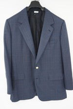 Brioni Augusto Gene Hiller Blazer Blu Plaid Lana Cappotto Sportivo Uomo 42R Italia