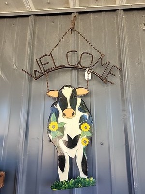 Welcome 3 Dimensional Home Decor ;MILK COW DECOR WELOME Sign