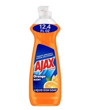 Ajax Ultra Triple Action Orange Dishwashing Liquid Soap, 12.4 fl oz