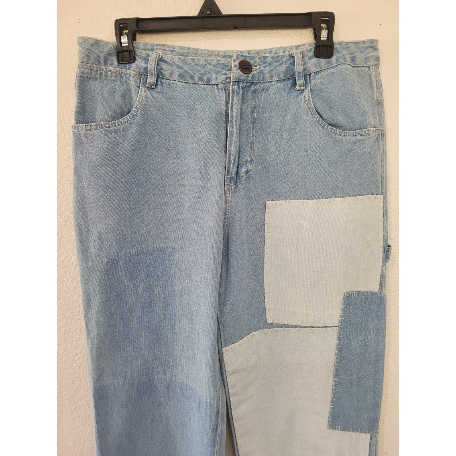 Ulla Johnson Patchwork Jeans Light Wash Denim Car… - image 2