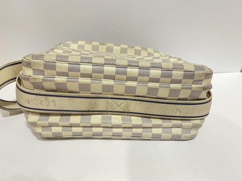Borsa a tracolla Louis Vuitton Damier Azzurro Bianco/Bianco N51189 Autentica - Foto 4 di 12