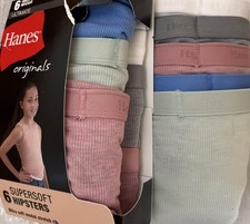 NEW Girls Hanes Size 16 Supersoft Modal Stretch Rib Hipster Brief Underwear 11pk