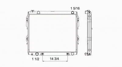 Radiador para 00-06 Toyota Tundra 3.4/4.0L V6 Doble Fila TO3010186 16410-YZZAS Foto 2 de 4