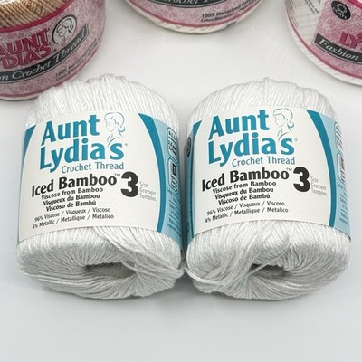 Lot 5 Aunt Lydia Crochet Thread Size 3 Copper Mist White Natural