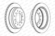 2x Bremsscheibe belüftet DDF1743C FERODO für TOYOTA LAND CRUISER PRADO
