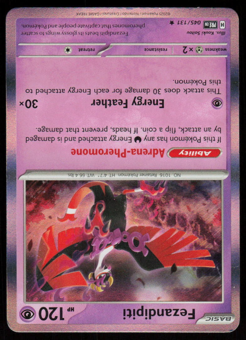 Fezandipiti 045/131 Holo Rare Prismatic Evolutions Pokemon Near Mint