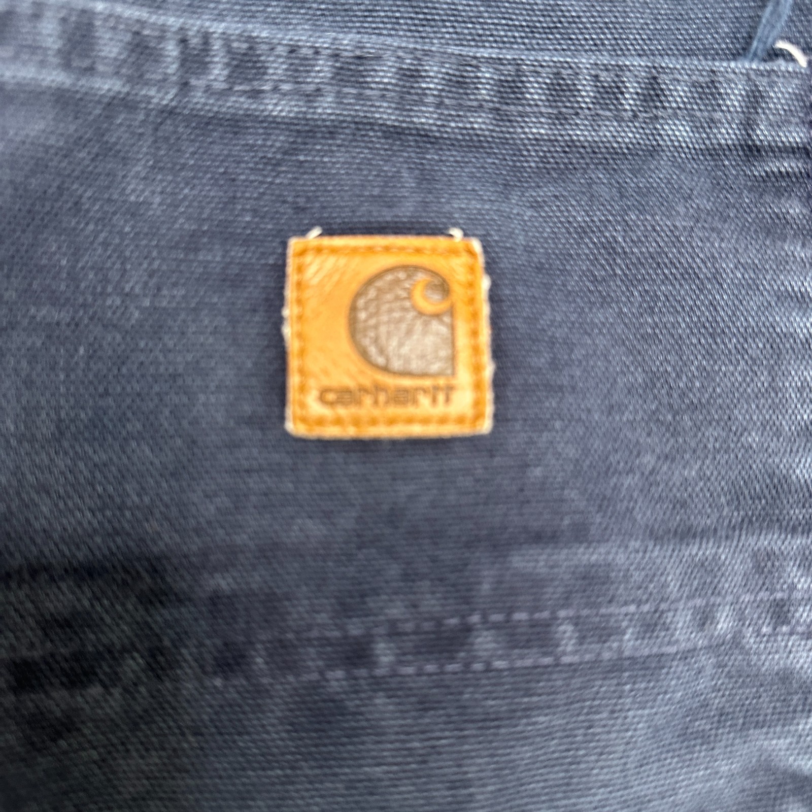Carhartt Relaxed Carpenter Pants Men 35x30 Blue Cut Off Canvas Workwear image 9