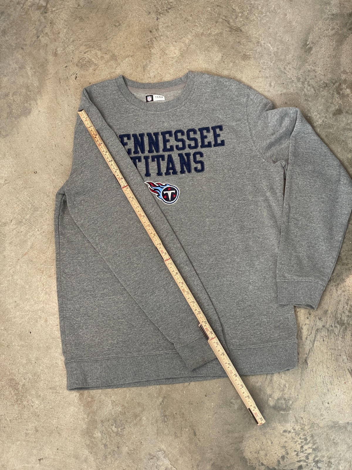 NFL Team Apparel Tennessee Titans Crewneck Mens L Gray Fleece Pullover Logo thumbnail 8