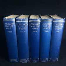 Memoirs of Sir Walter Scott in 5 Volumes ~ JG Lockhart ~ 1914 Reprint Life