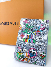 Auth Louis Vuitton Couverture Carnet Monogram Comic Canvas Notebook Cover GI0873