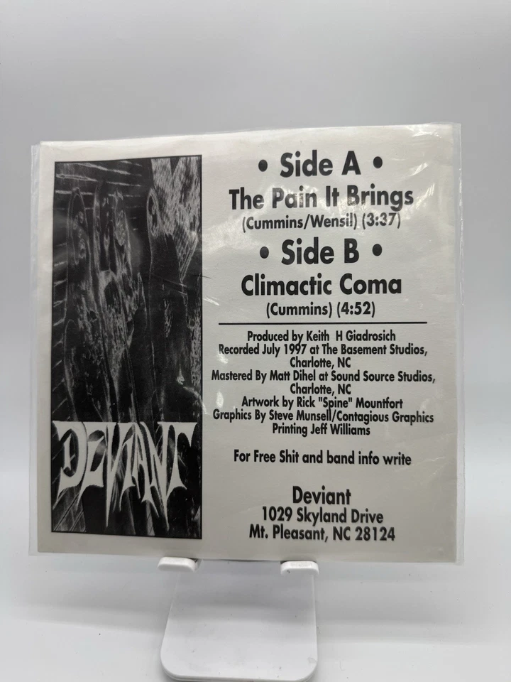 Deviant (18) The Pain It Brings 7” Vinyl Foto 2 de 2