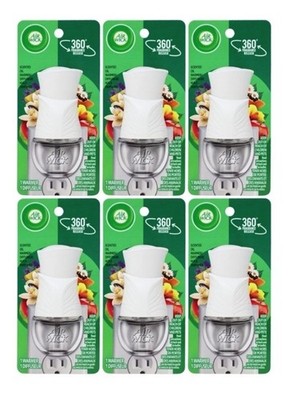 6-Pack Air Wick Scented Oil Air Freshener Plug in Warmer, White