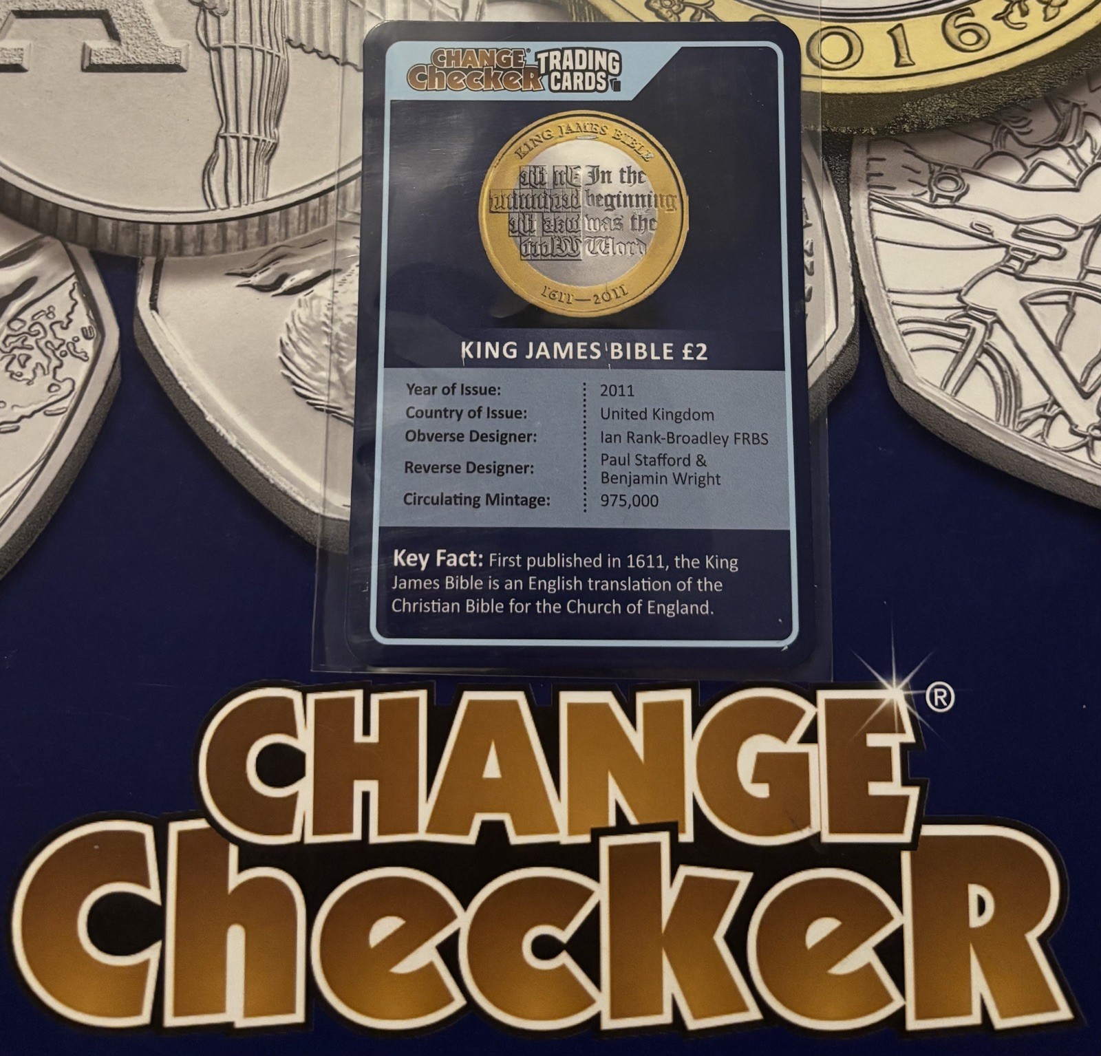 🔥NEW RELEASE🔥Change Checker Trading Card King James Bible £2 