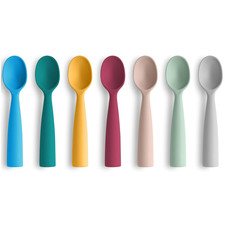 Silicone Baby Feeding Spoons, 7PCS First Stage Feeding Spoons for Infants, Baby