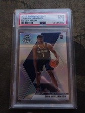 2019 PANINI MOSAIC #209 ZION WILLIAMSON ROOKIE RC PSA 9