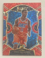 2020-21 Panini Select Théo Maledon RC #d 19/49 Red Disco Prizm SP Insert #94