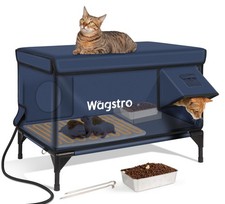 Ex-Large Heated Cat House for Outside in Winter, 100 Waterproof, Escape Door,...