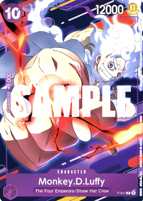 #ad Monkey D. Luffy RARE PROMO ALTERNATIVE ALT ART FOIL P 041 ONE PIECE TCG NM $379.99