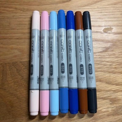 Copic ciao double ended markers set of 8 colors #d4f840