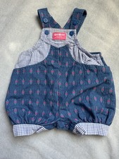Vintage Oshkosh Bgosh Denim Floral Bubble Romper 3/6 Months Made in USA
